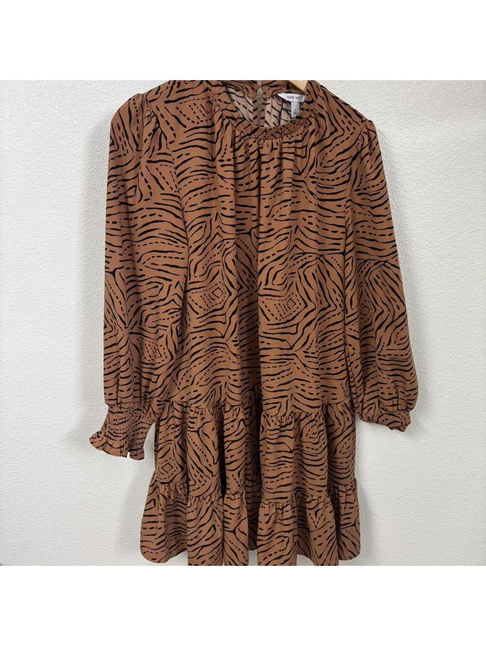Nine West Animal Print Tiered Dress